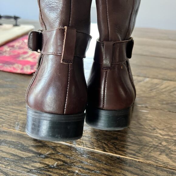 Anne Klein Women 'Costaro' Riding Boot Brown Leather, US 9.5 Wide Calf - Picture 4 of 8